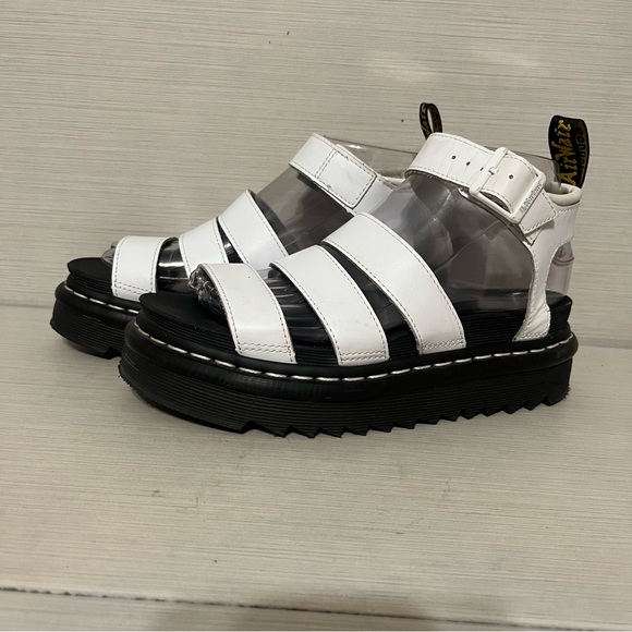 Dr Martens Blaire White Chunky Gladiator Platform Sandal Ankle Straps 6 - Picture 8 of 13